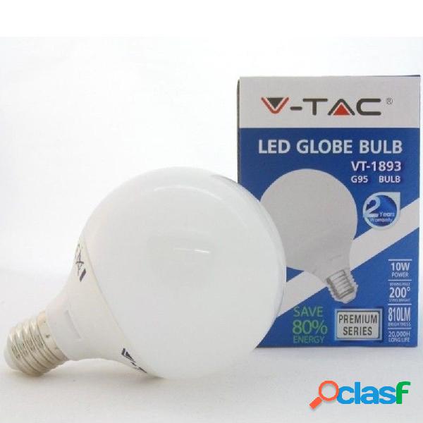 LAMPADA LAMPADINA LED GLOBO SFERA V-TAC LUCE BIANCA FREDDA