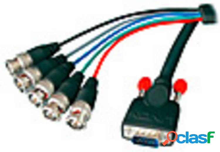LINDY 31562 VGA Cavo [1x Spina VGA - 5x Spina BNC] Nero 1.80