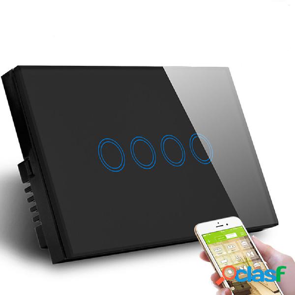 MAKEGOOD 1000W AC110-240V US 4 Gang 1 Way Smart Home Touch