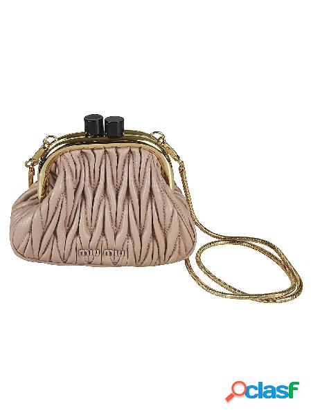 MIU MIU BORSA A SPALLA DONNA 5BP016N88F0770 PELLE ROSA