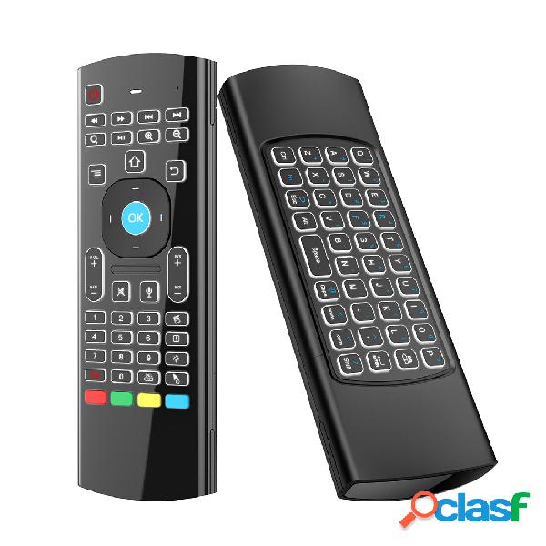 MX3 Mini 2.4G Air Mouse retroilluminato Smart Voice remoto