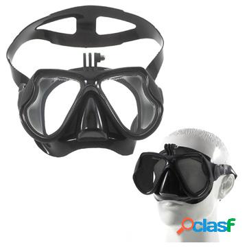 Maschera subacquea con supporto per action cam universale -