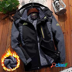 Mens Hoodie Jacket Hiking Jacket Ski Jacket Winter Outdoor