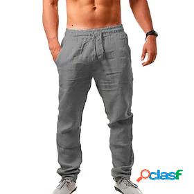Men's Sporty Drawstring Sweatpants Beach Pants Full Length