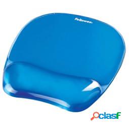 Mousepad con poggiapolsi in gel - blu trasparente - Fellowes