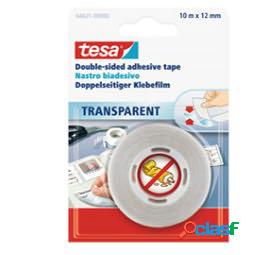 Nastro biadesivo - 10 mt x 12 mm - trasparente - Tesa (unit