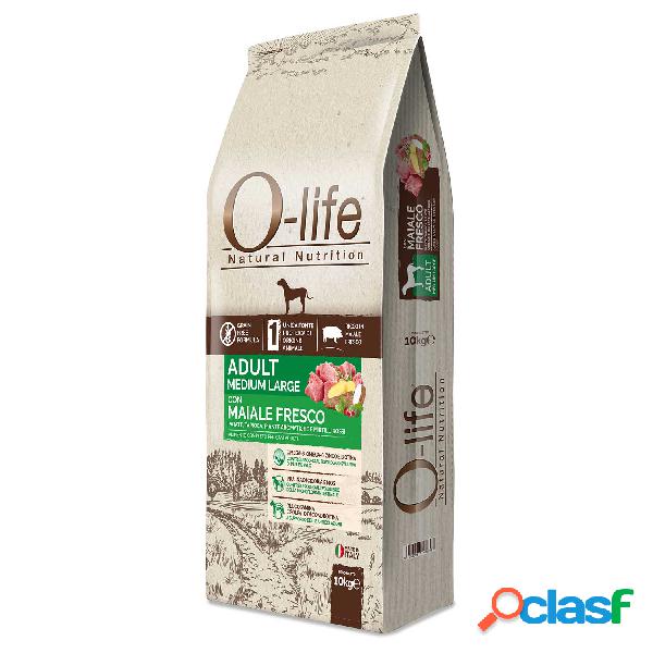 O-Life Dog Adult Medium Large con Maiale fresco 10 kg