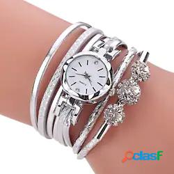 Orologi da polso da donna di lusso in argento cristallo