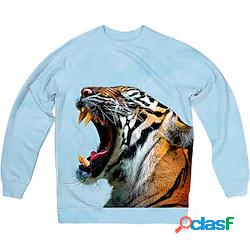 Per uomo Unisex Felpa Maglione Stampe astratte Tigre Stampa