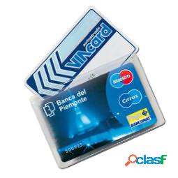Portacard Cristalcard - per 2 tessere - 9,7x6,3 cm - Alplast