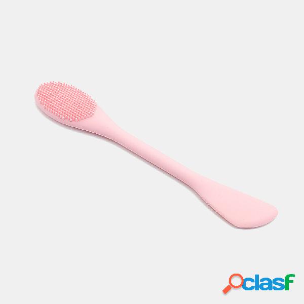 Portatile a doppia testa Silicone Maschera Pennello Clean