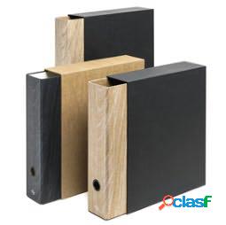 Registratore con custodia Colorosa Wood - 29x34 cm - dorso 8