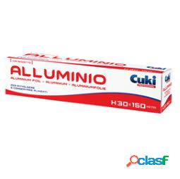 Roll alluminio - astuccio con seghetto - H 30 cm x150 mt -