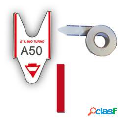 Rotolo da 2000 ticket per elimina code - rosso - Printex -