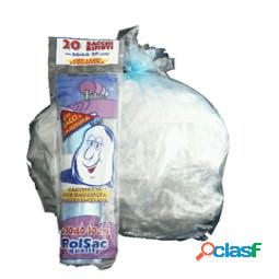 Sacchi - 50 x 60 cm - 30 L - 16 micron - azzurro trasparente