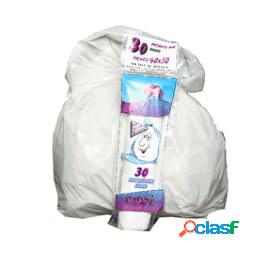 Sacchi bagno - 40 x 50 cm - 15 L - 16 micron - bianco -