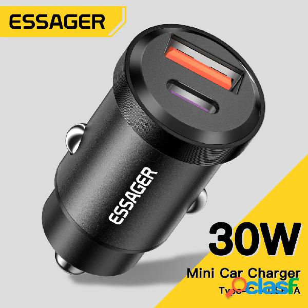 Saggio 30W USB PD QC3.0 SCP Caricatore per auto a ricarica