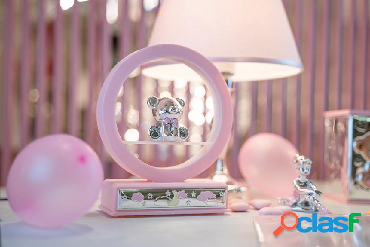 Selezione Zanolli Carillon Orsetto con luce LED argento rosa