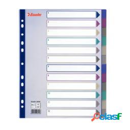 Separatore - 12 tasti - PP traslucido - A4 maxi - 24,5x29,7