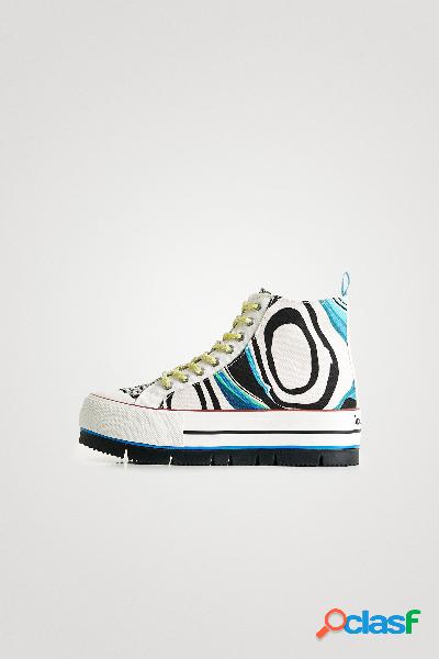 Sneaker alte plateau psichedeliche