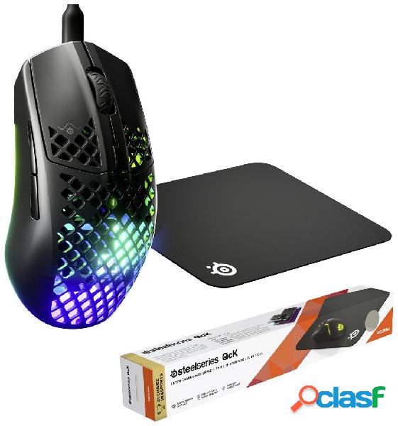 Steelseries Aerox 3 (2022) Onyx, QcK Medium Bundle Mouse da