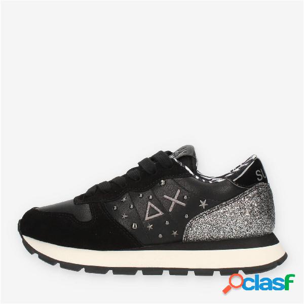 Sun68 Ally Studs Sneakers nere con glitter e borchie