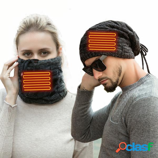 TENGOO 2-in-1 riscaldamento elettrico sciarpa cappello