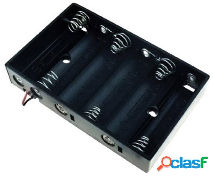 TRU COMPONENTS BH-364A Portabatteria 6x Stilo (AA) Cavo