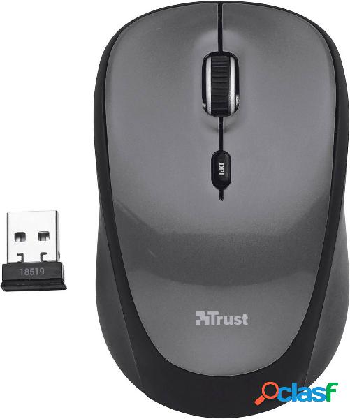 Trust Yvi Mouse wireless Senza fili (radio) Ottico Nero 1600