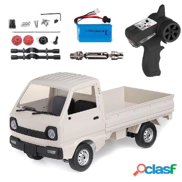 WPL D12 1/10 2.4G 2WD Camion militare in metallo ponte