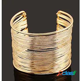 Womens Cuff Bracelet Wide Bangle Layered Simple Fashion