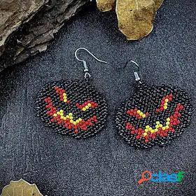 Womens Earrings Halloween Fashion Earring Pumpkin / Black /