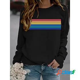 Womens Pullover Sweatshirt Basic Casual Green Black Gray