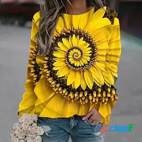 Women's Sweatshirt Pullover Print Active Streetwear White