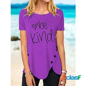 Womens T shirt Tee Heart Text Daily Weekend Inspirational