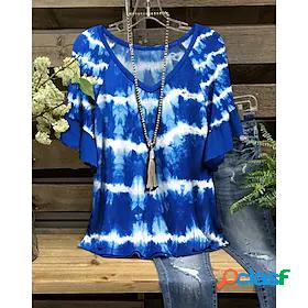 Womens T shirt Tee Polka Dot Striped Heart Casual Weekend