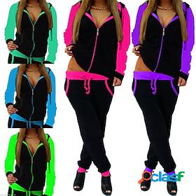 Womens Tracksuit Sweatsuit Jogging Suit 2 Piece Full Zip