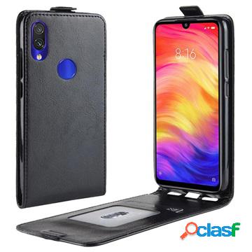 Xiaomi Redmi Note 7, Note 7 Pro Vertical Flip Case con slot