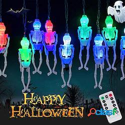 decorazione teschio di halloween luci stringa 3m 20 led