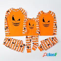 family look halloween pigiama teschio quotidiano arancione