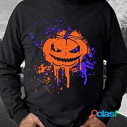 felpa da uomo pullover grafica zucca stampa halloween daily