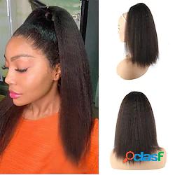 naturale nero yaki dritto coulisse coda di cavallo capelli