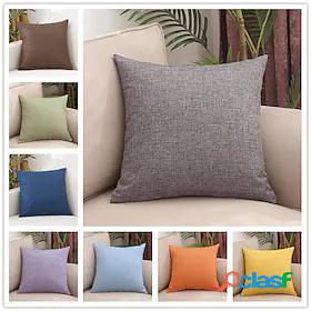 1 pcs Faux Linen Pillow Cover, Luxury Modern Solid Colored