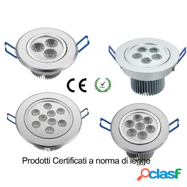 10 X FARO FARETTO A LED 3W 5W 7W 9W 12W 15W 18W DA INCASSO