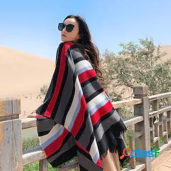 150cm 130cm delle donne vacanza colorblock strisce coperta