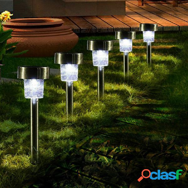 16 pezzi LED solare Lampade da giardino in acciaio