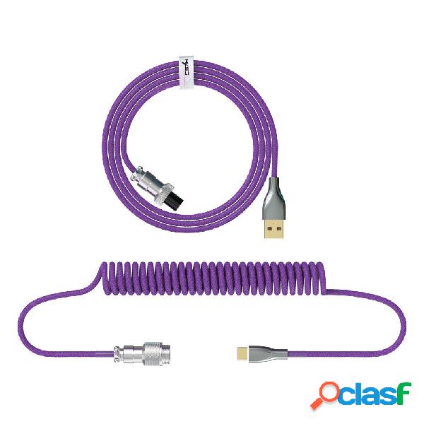 2,2 m Meccanico Cavo per tastiera a spirale Type-C USB