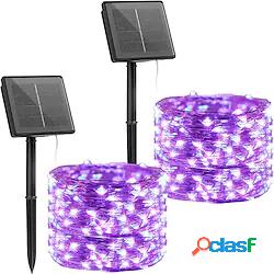 2 pacchi luci stringa solari per esterni 12m 120 led lucine