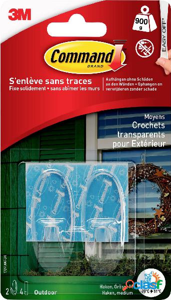 3M Ganci Command™ M per esterni in forma ovale Trasparente