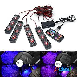 4 pz auto led stellato piede luce usb atmosfera ambiente dj